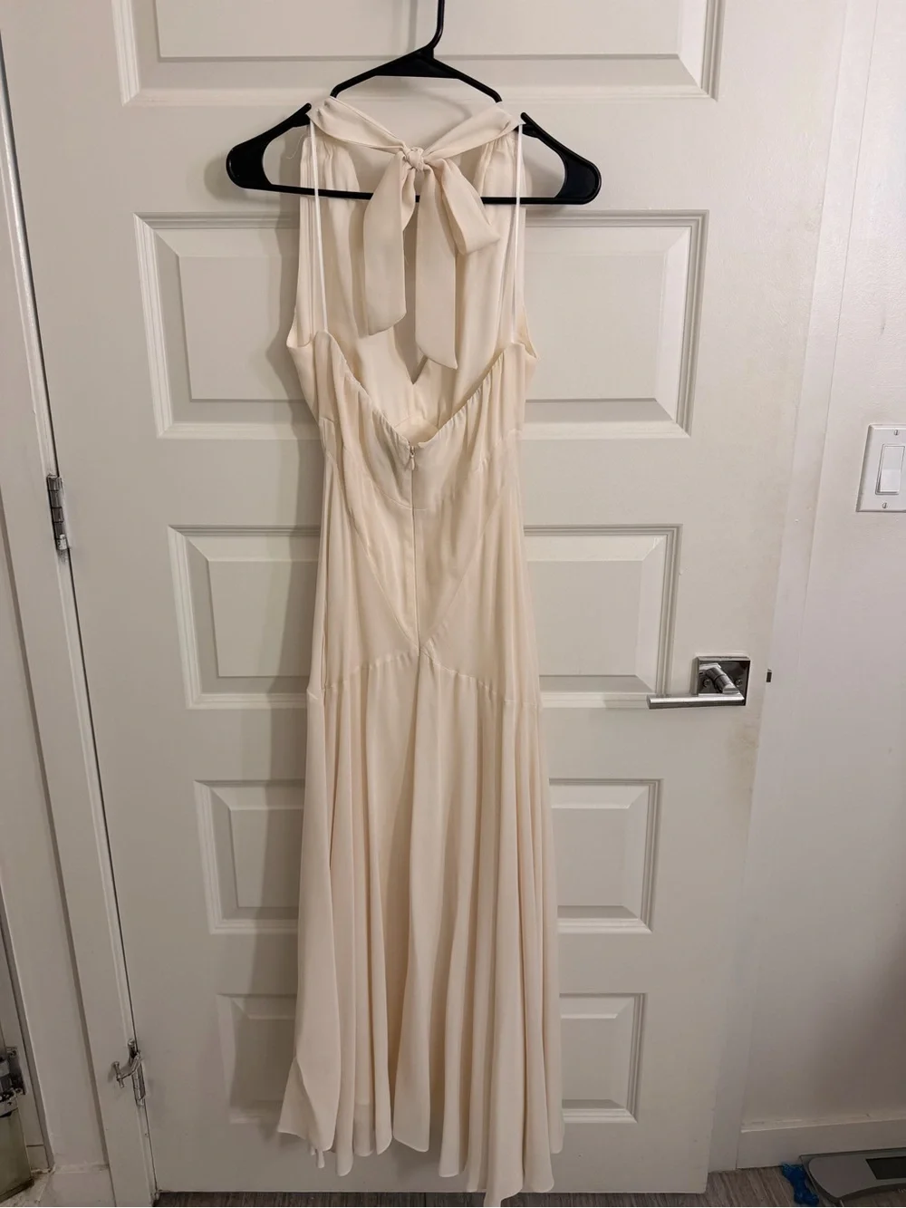 NWOT Reformation Briony Cream Halter Tie-Back Maxi Dress *Never Used* - Picture 6 of 7